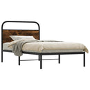 vidaXL ágykeret matrac nélkül 90x190 cm füstölt tölgy fűrészelt fa