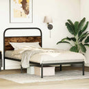 vidaXL ágykeret matrac nélkül 107x203 cm füstölt tölgy fűrészelt fa