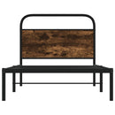 vidaXL ágykeret matrac nélkül 107x203 cm füstölt tölgy fűrészelt fa