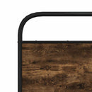 vidaXL ágykeret matrac nélkül 135x190 cm füstölt tölgy fűrészelt fa