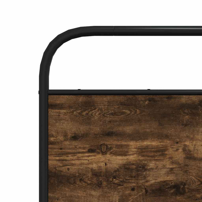 vidaXL ágykeret matrac nélkül 135x190 cm füstölt tölgy fűrészelt fa