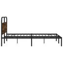 vidaXL ágykeret matrac nélkül 150x200 cm füstölt tölgy fűrészelt fa