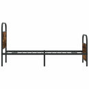 vidaXL Ágykeret matrac nélkül 75x190 cm gépesített fa füstölt tölgyfa