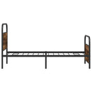 vidaXL ágykeret matrac nélkül 90x200 cm füstölt tölgy fűrészelt fa