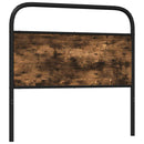 vidaXL fejtámla füstölt tölgy 90 cm acél és fűrészelt fa