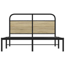 vidaXL ágykeret matrac nélkül 140x190 cm sonoma tölgyfa műfa