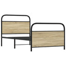 vidaXL ágykeret matrac nélkül 100x200 cm sonoma tölgyfa műfa