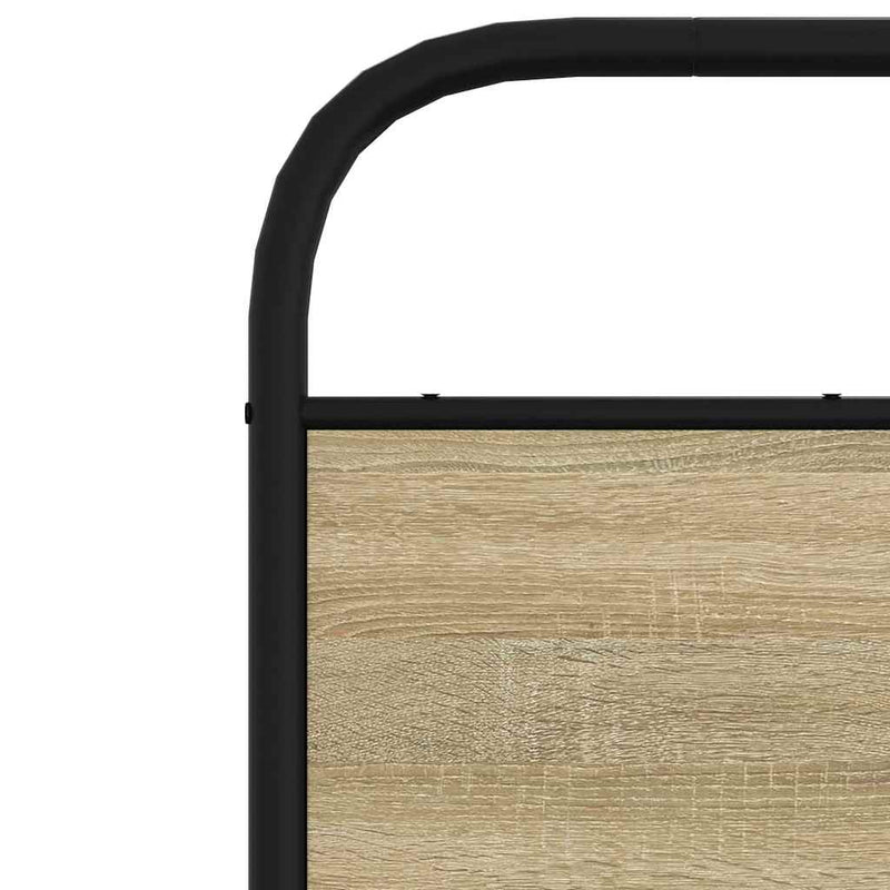 vidaXL fejtámla sonoma tölgy 120 cm acél és műfa
