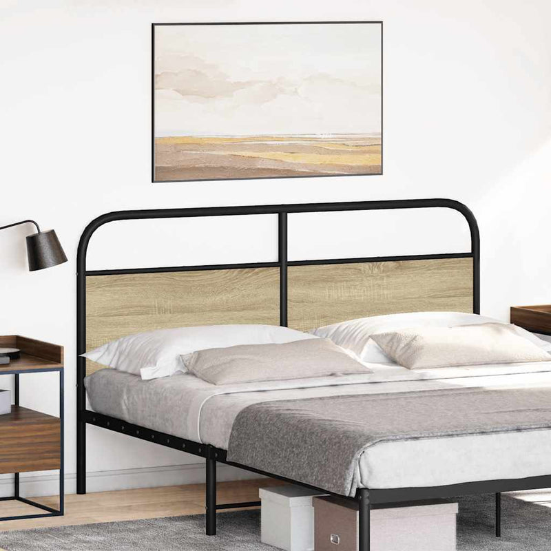 vidaXL fejtámla sonoma tölgy 150 cm acél és műfa
