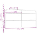 vidaXL fejtámla sonoma tölgy 190 cm acél és műfa