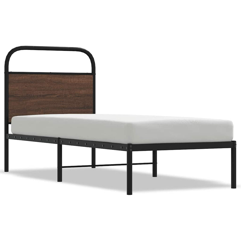 vidaXL ágykeret matrac nélkül 80x200 cm barna tölgyfa műfa