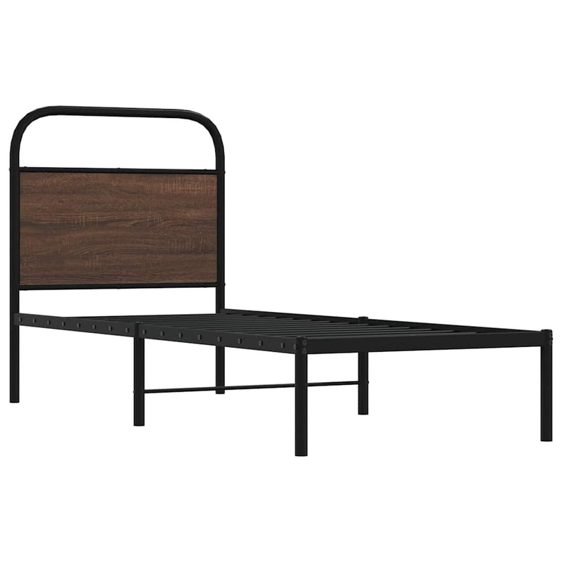 vidaXL ágykeret matrac nélkül 80x200 cm barna tölgyfa műfa