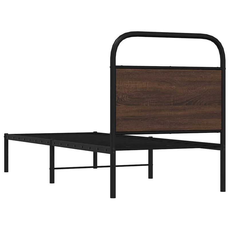 vidaXL ágykeret matrac nélkül 80x200 cm barna tölgyfa műfa