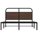 vidaXL ágykeret matrac nélkül 120x190 cm barna tölgyfa műfa