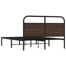 vidaXL ágykeret matrac nélkül 120x190 cm barna tölgyfa műfa