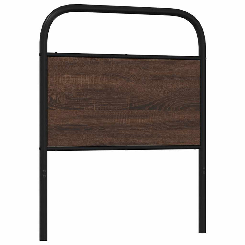 vidaXL barna tölgy színű acél és szerelt fa fejtámla 80 cm