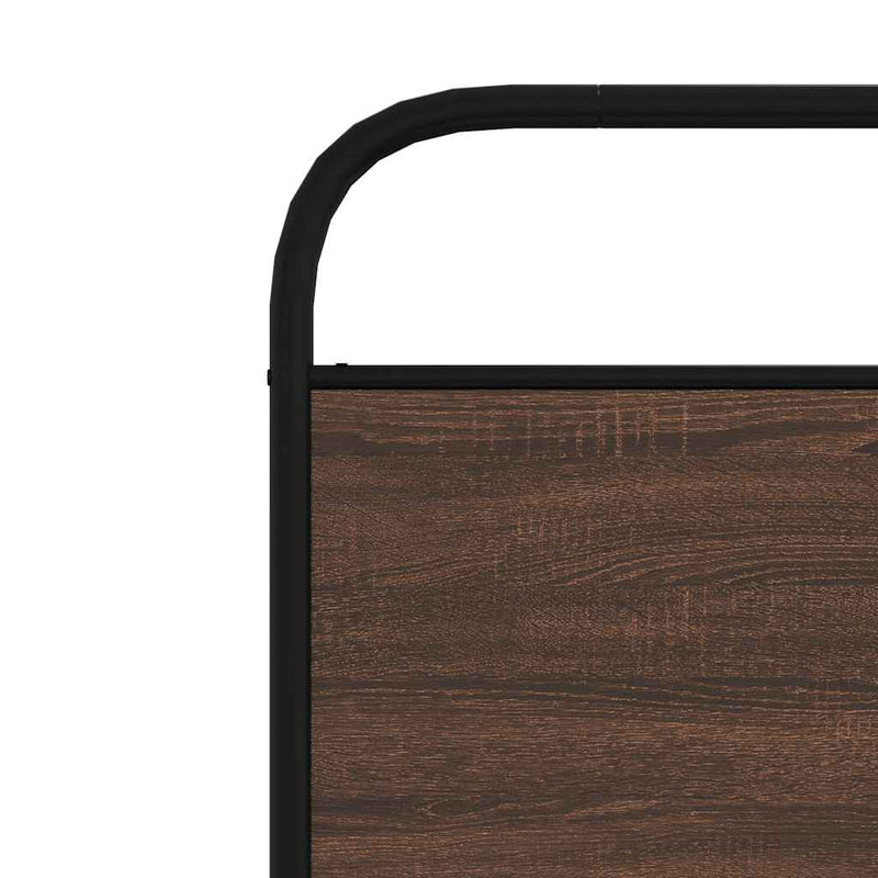 vidaXL barna tölgy színű acél és szerelt fa fejtámla 100 cm