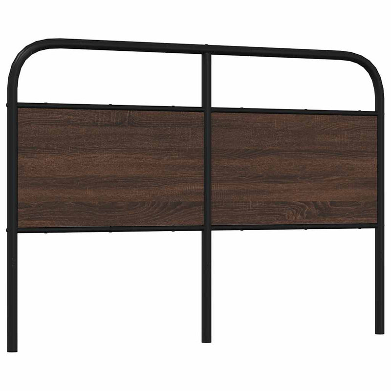 vidaXL barna tölgy színű acél és szerelt fa fejtámla 140 cm
