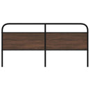 vidaXL barna tölgy színű acél és szerelt fa fejtámla 180 cm