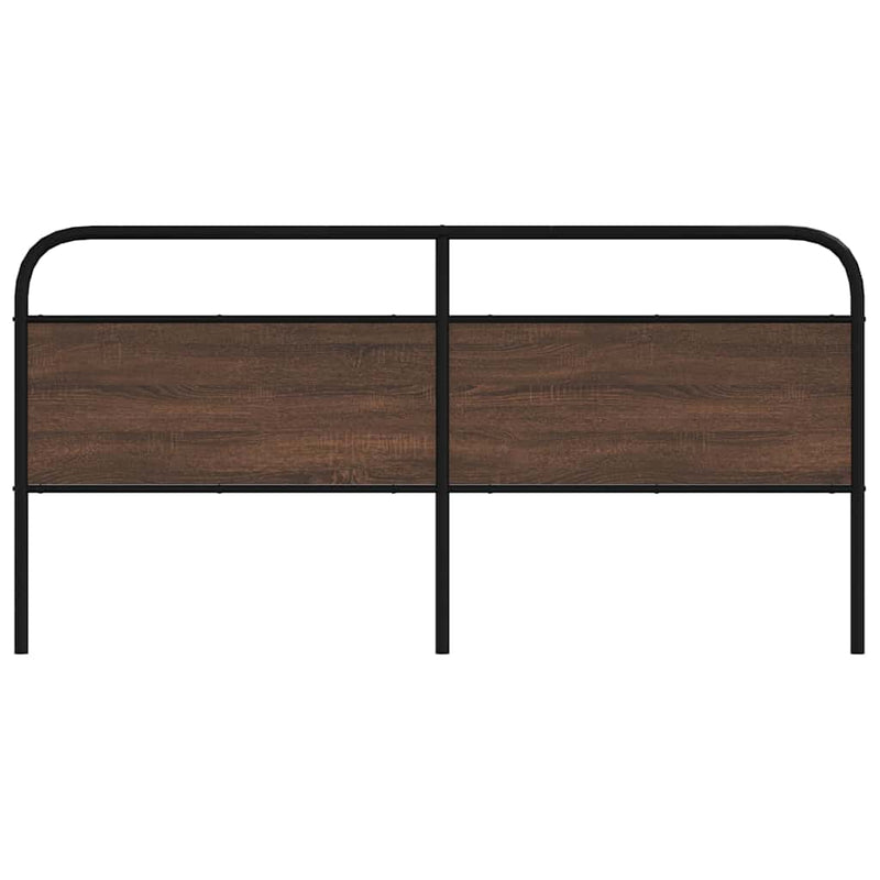 vidaXL barna tölgy színű acél és szerelt fa fejtámla 180 cm