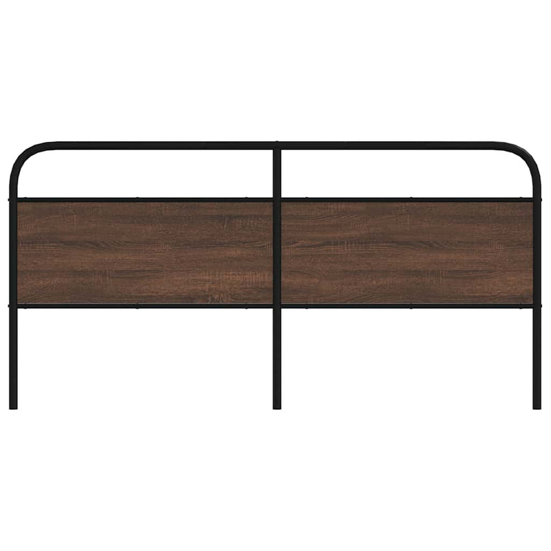 vidaXL barna tölgy színű acél és szerelt fa fejtámla 190 cm