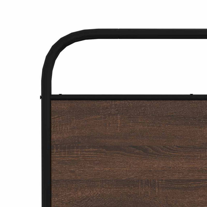 vidaXL barna tölgy színű acél és szerelt fa fejtámla 190 cm