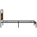 vidaXL ágykeret matrac nélkül 90x190 cm füstölt tölgy fűrészelt fa