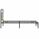 vidaXL ágykeret matrac nélkül 90x200 cm füstölt tölgy fűrészelt fa