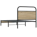 vidaXL ágykeret matrac nélkül 90x200 cm füstölt tölgy fűrészelt fa