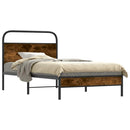 vidaXL ágykeret matrac nélkül 107x203 cm füstölt tölgy fűrészelt fa