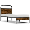 vidaXL ágykeret matrac nélkül 80x200 cm füstölt tölgy fűrészelt fa
