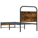 vidaXL ágykeret matrac nélkül 80x200 cm füstölt tölgy fűrészelt fa
