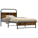 vidaXL ágykeret matrac nélkül 90x190 cm füstölt tölgy fűrészelt fa