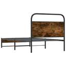 vidaXL ágykeret matrac nélkül 100x200 cm füstölt tölgy fűrészelt fa