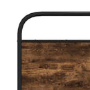 vidaXL ágykeret matrac nélkül 100x200 cm füstölt tölgy fűrészelt fa