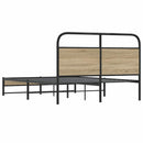 vidaXL ágykeret matrac nélkül 120x190 cm füstölt tölgy fűrészelt fa
