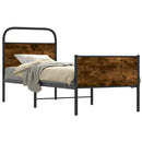 vidaXL ágykeret matrac nélkül 75x190 cm sonoma tölgyfa műfa