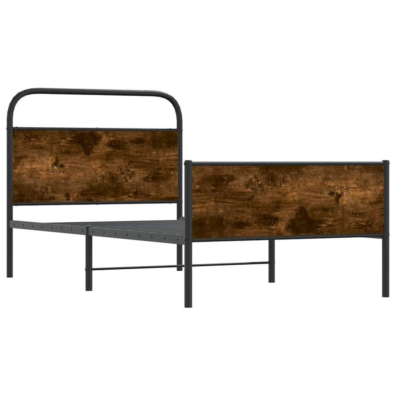 vidaXL ágykeret matrac nélkül 100x190 cm sonoma tölgyfa műfa