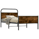 vidaXL ágykeret matrac nélkül 107x203 cm sonoma tölgyfa műfa