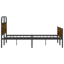 vidaXL ágykeret matrac nélkül 135x190 cm sonoma tölgyfa műfa