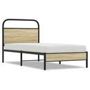 vidaXL ágykeret matrac nélkül 75x190 cm sonoma tölgyfa műfa