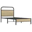 vidaXL ágykeret matrac nélkül 75x190 cm sonoma tölgyfa műfa