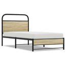 vidaXL ágykeret matrac nélkül 75x190 cm sonoma tölgyfa műfa