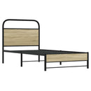 vidaXL ágykeret matrac nélkül 75x190 cm sonoma tölgyfa műfa