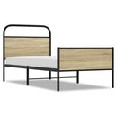 vidaXL ágykeret matrac nélkül 75x190 cm sonoma tölgyfa műfa