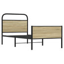 vidaXL ágykeret matrac nélkül 75x190 cm sonoma tölgyfa műfa