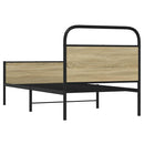 vidaXL ágykeret matrac nélkül 75x190 cm sonoma tölgyfa műfa