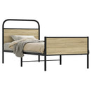 vidaXL ágykeret matrac nélkül 75x190 cm sonoma tölgyfa műfa
