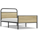 vidaXL ágykeret matrac nélkül 107x203 cm sonoma tölgyfa műfa