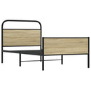 vidaXL ágykeret matrac nélkül 107x203 cm sonoma tölgyfa műfa